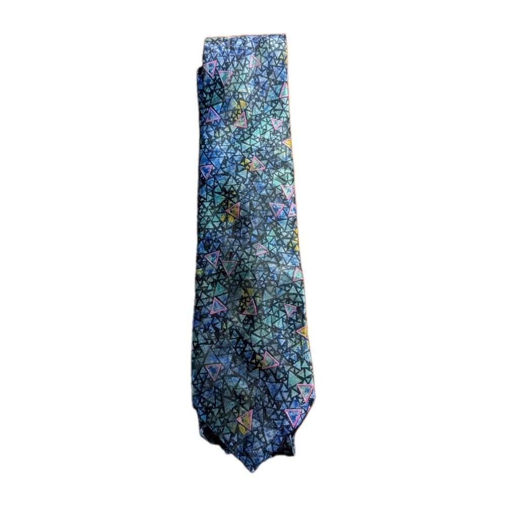 Wembley Mens Tie 80s 90s Fresh Prince Made In The USA Geometric Vintage